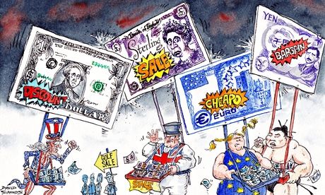 David Simonds cartoon on world currency devaluations
